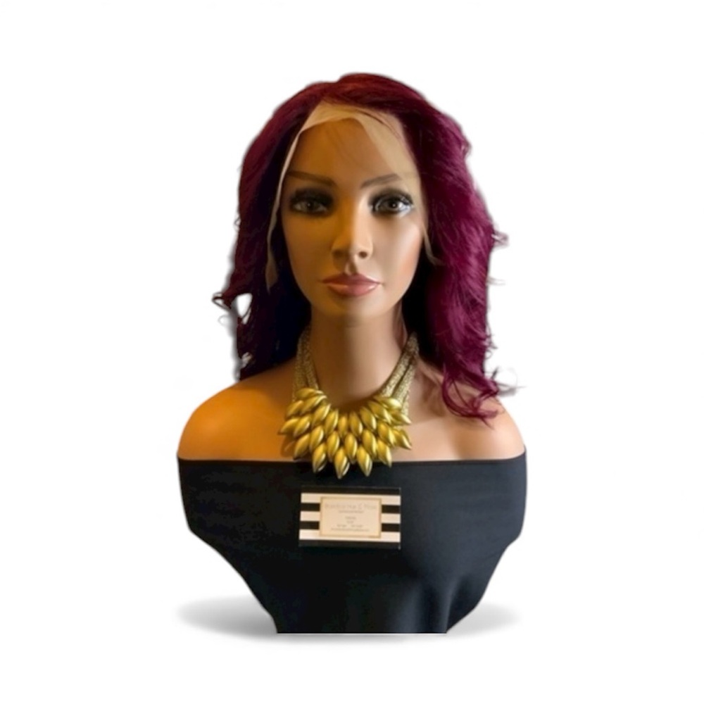 BC233 13x4 Lace Front Human Hair 99j Wig
